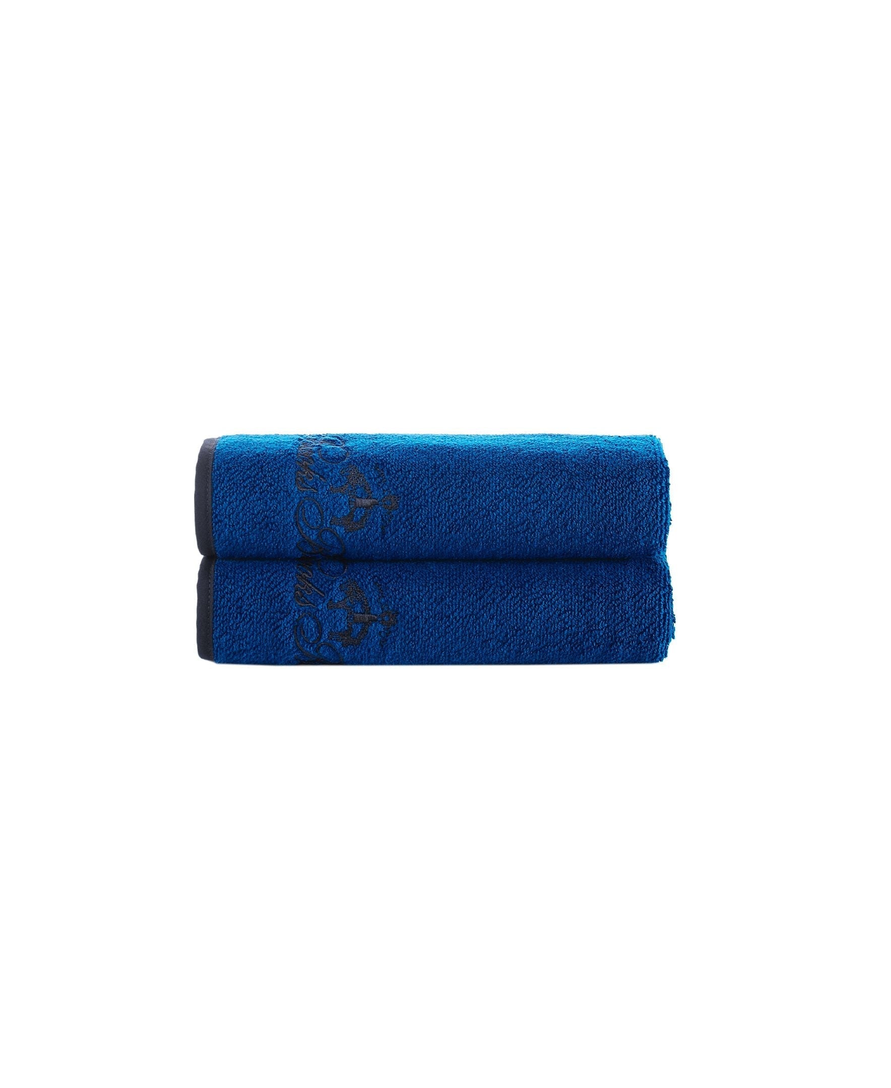  Brooks Brothers Contrast Frame Hand Towel 2 Piece Set - Royal Blue - Bonton