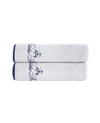 Contrast Frame Bath Towel 2 Piece Set