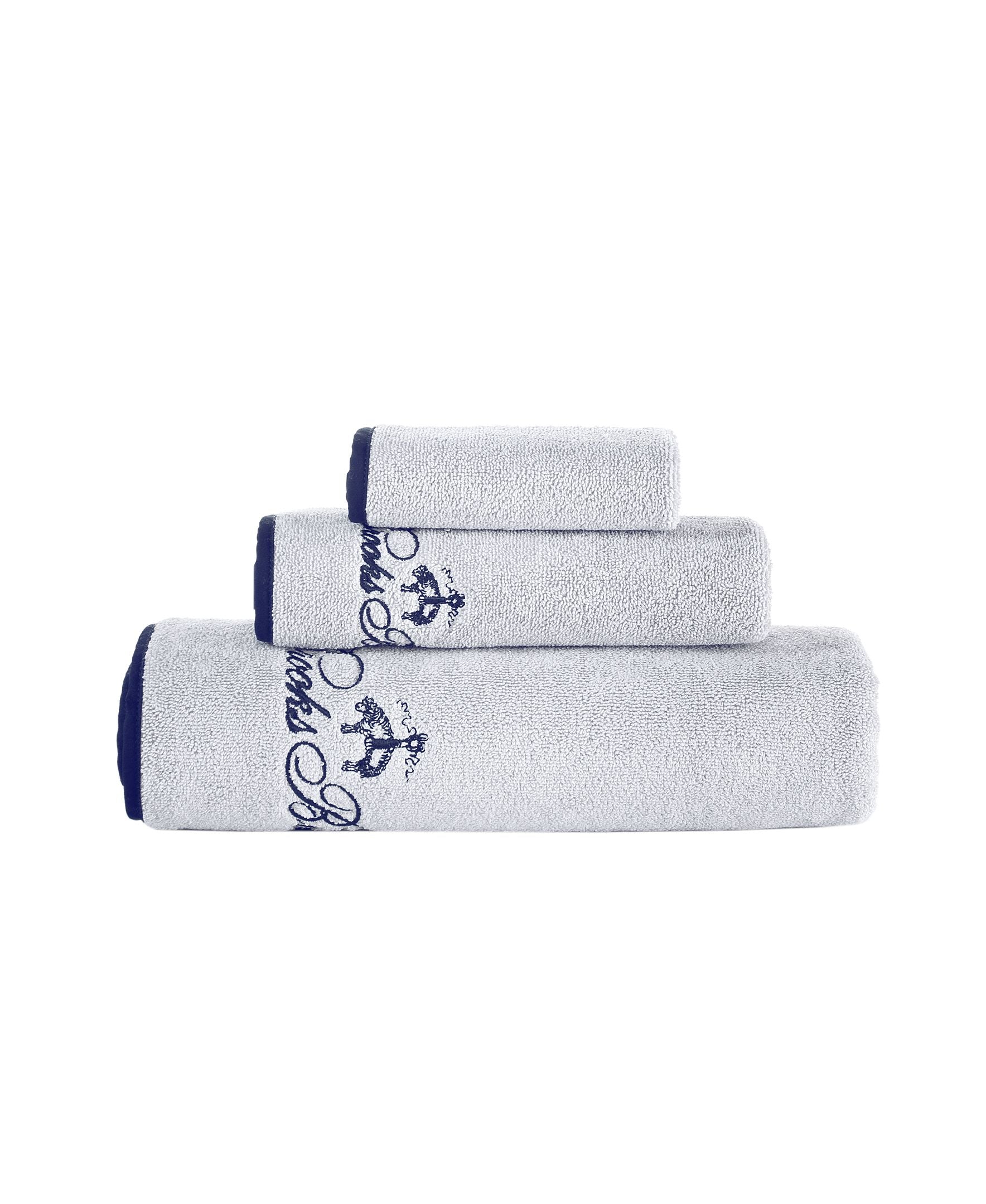  Brooks Brothers Contrast Frame 3 Piece Towel Set - Royal Blue - Bonton