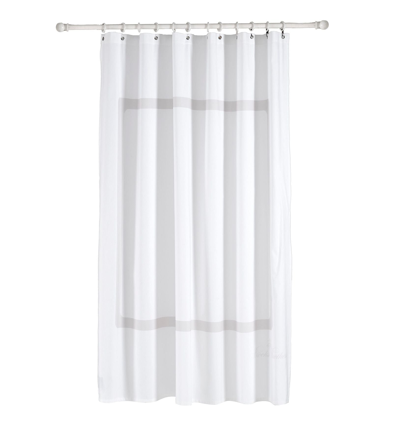  Brooks Brothers Contrast Frame Shower Curtain - Navy - Bonton