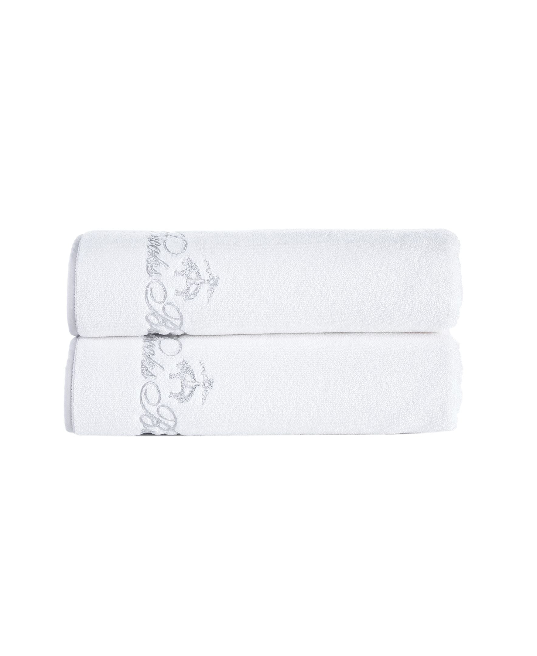  Brooks Brothers Contrast Frame Bath Towel 2 Piece Set - Deep Jungle - Bonton