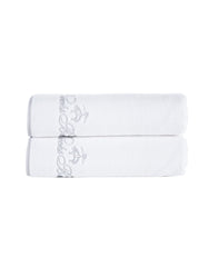 Contrast Frame Bath Towel 2 Piece Set