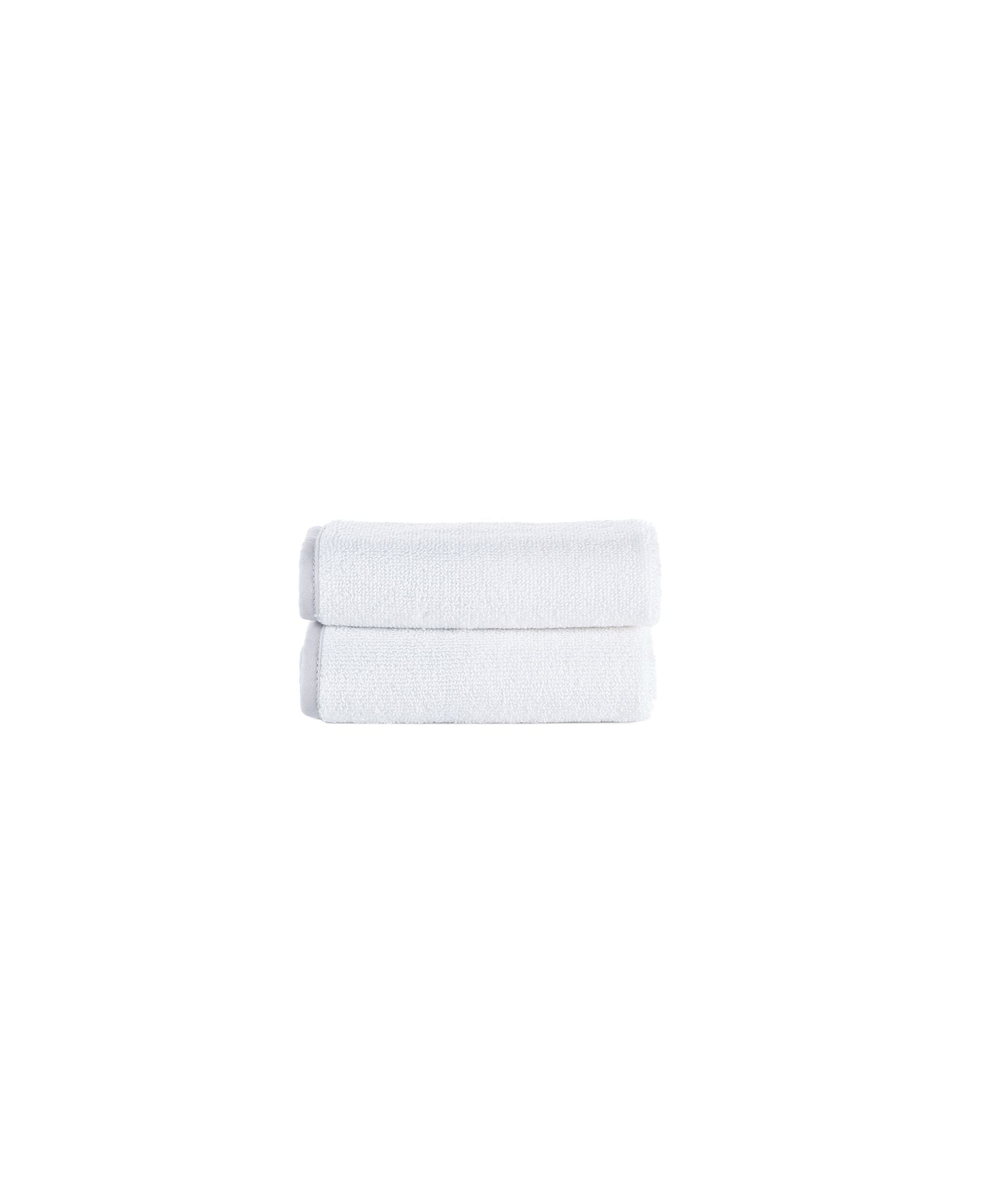  Brooks Brothers Contrast Frame 2 Piece Wash Towel Set - White - Bonton