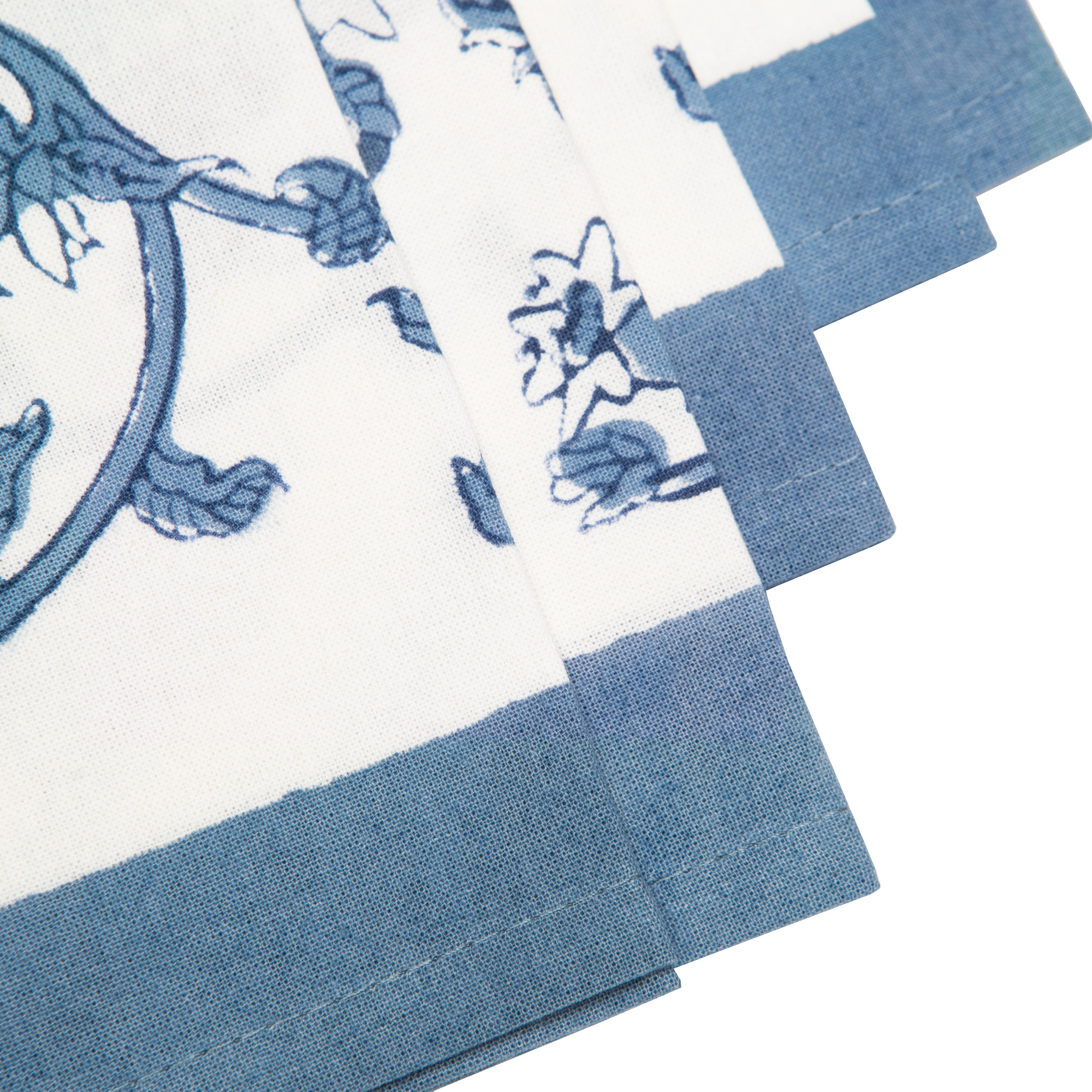  Couleur Nature Cornflower Blue Napkins Set of 6 - Blue - Bonton