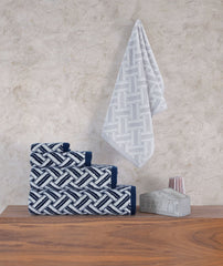 Criss Cross Stripe Hand Towel