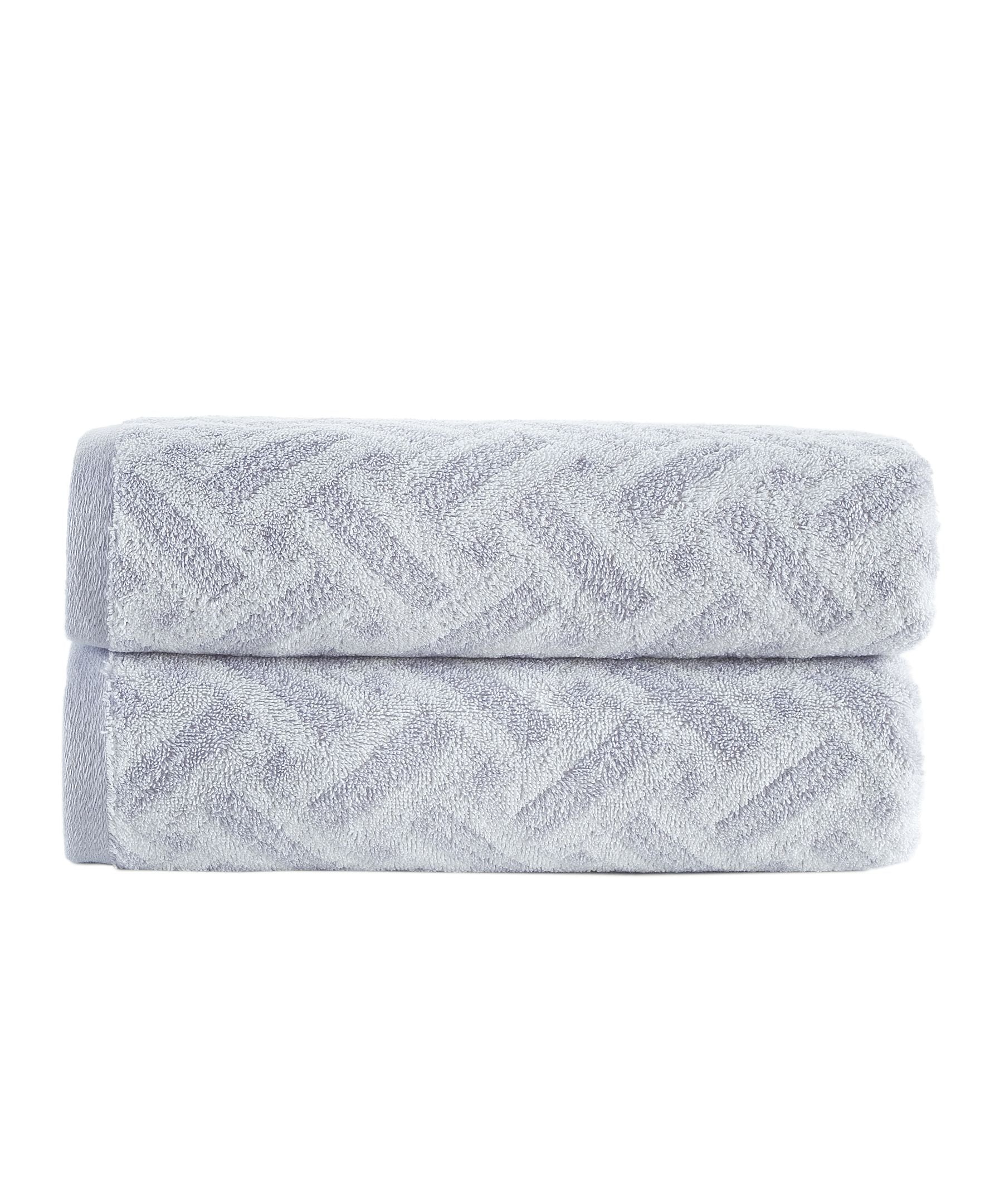  Brooks Brothers Criss Cross Stripe Bath Sheet 2 Piece Set - Navy - Bonton