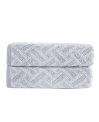 Criss Cross Stripe Bath Sheet 2 Piece Set