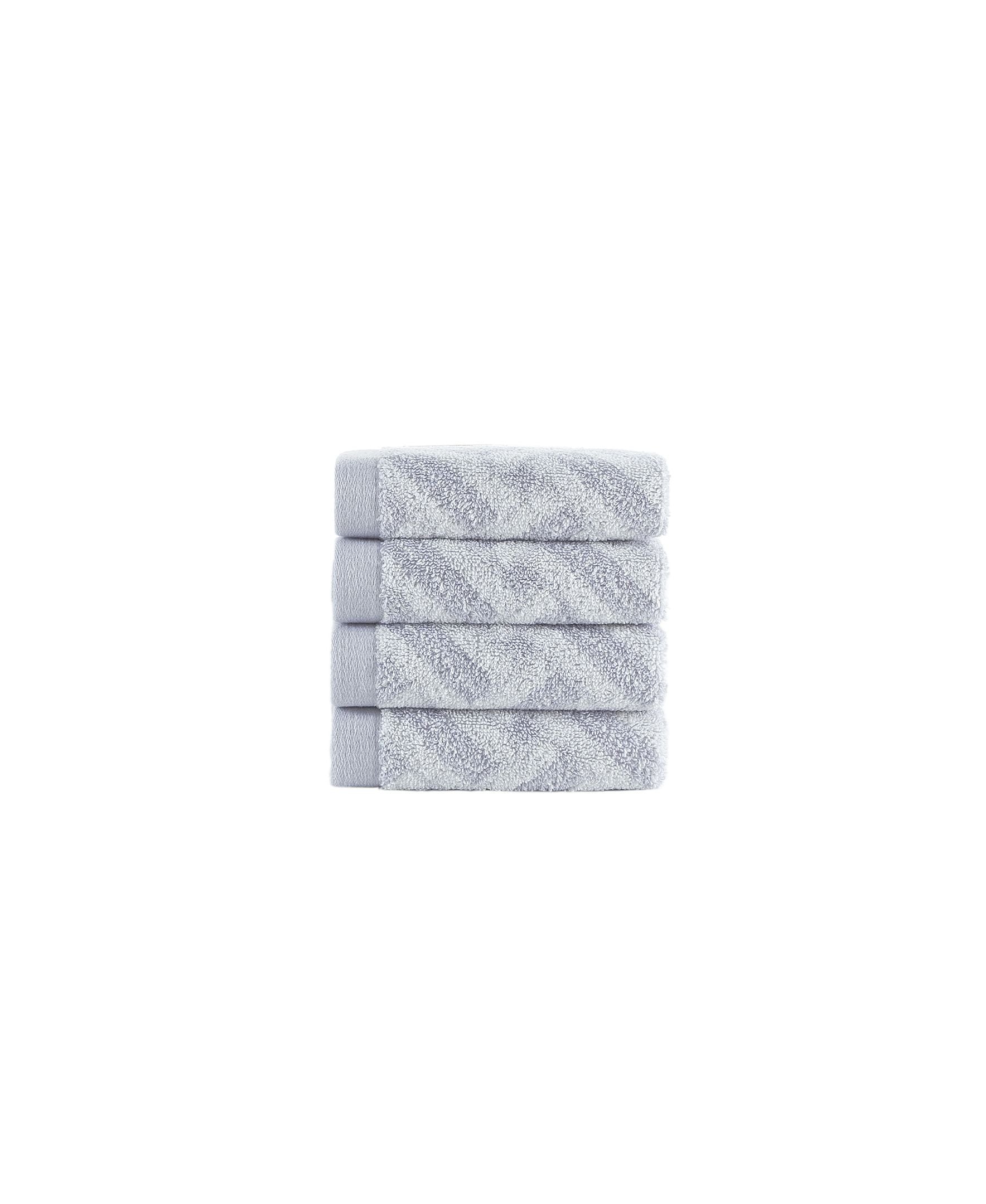  Brooks Brothers Criss Cross Stripe 4 Piece Wash Towel Set - Navy - Bonton