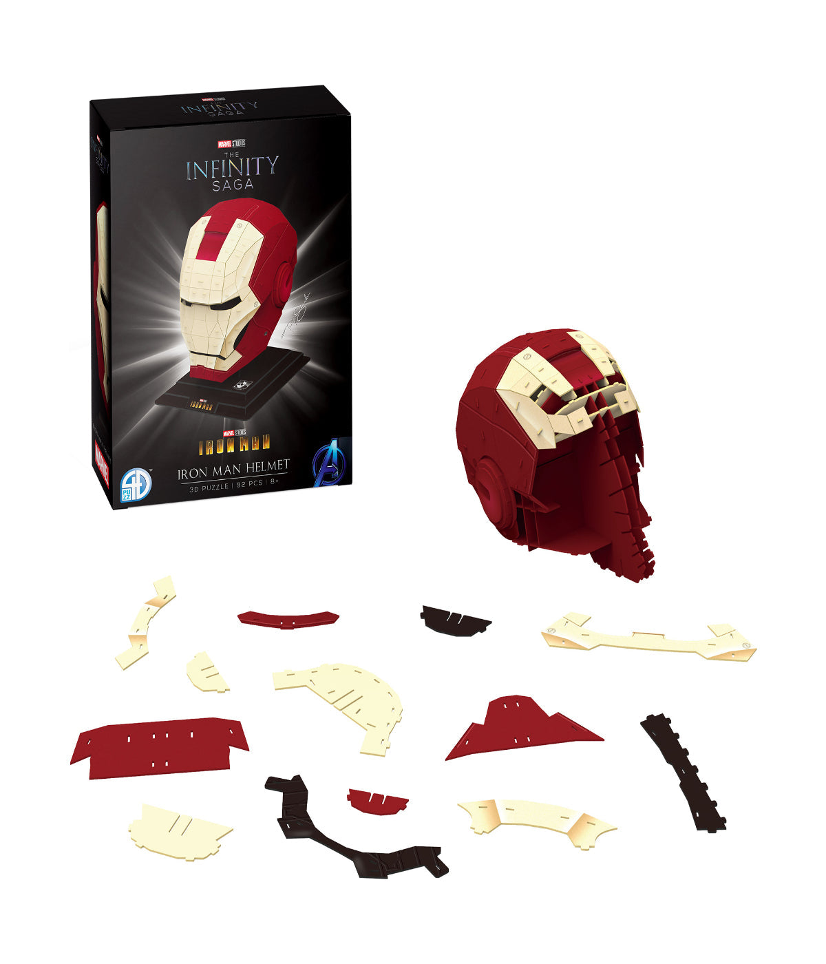  Marvel The Infinity Saga - Iron Man Helmet 3D Puzzle: 92 Pcs Multi - Multi - Bonton