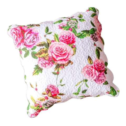 DaDa Bedding Romantic Roses Spring Floral Pink Euro Pillow Sham Cover, 26" x 26" (JHW879) by DaDa Bedding Collection