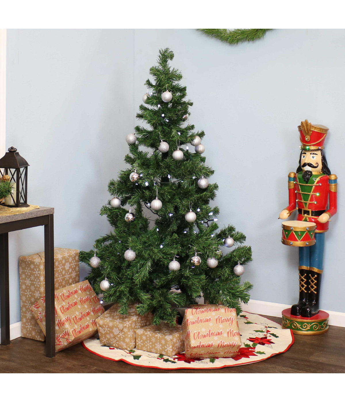  Sunnydaze Decor Canadian Pine Full Indoor Artificial Unlit Christmas Tree with Metal Stand - Green - Bonton