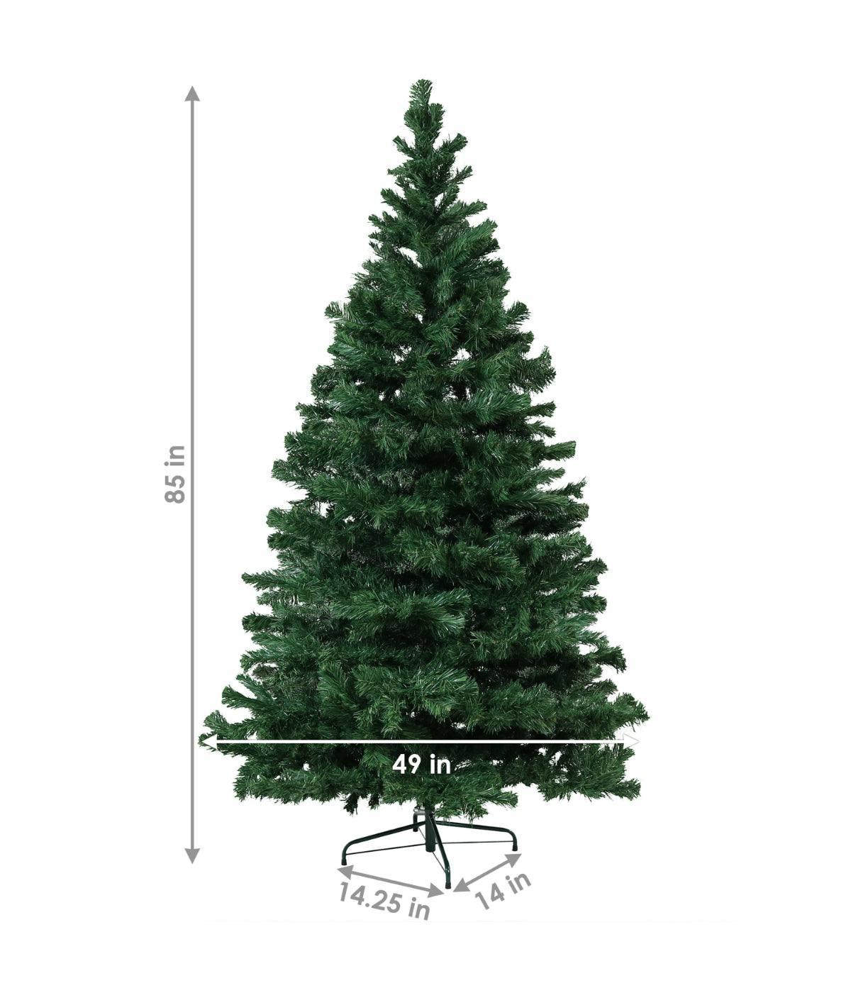  Sunnydaze Decor Canadian Pine Full Indoor Artificial Unlit Christmas Tree with Metal Stand - Green - Bonton