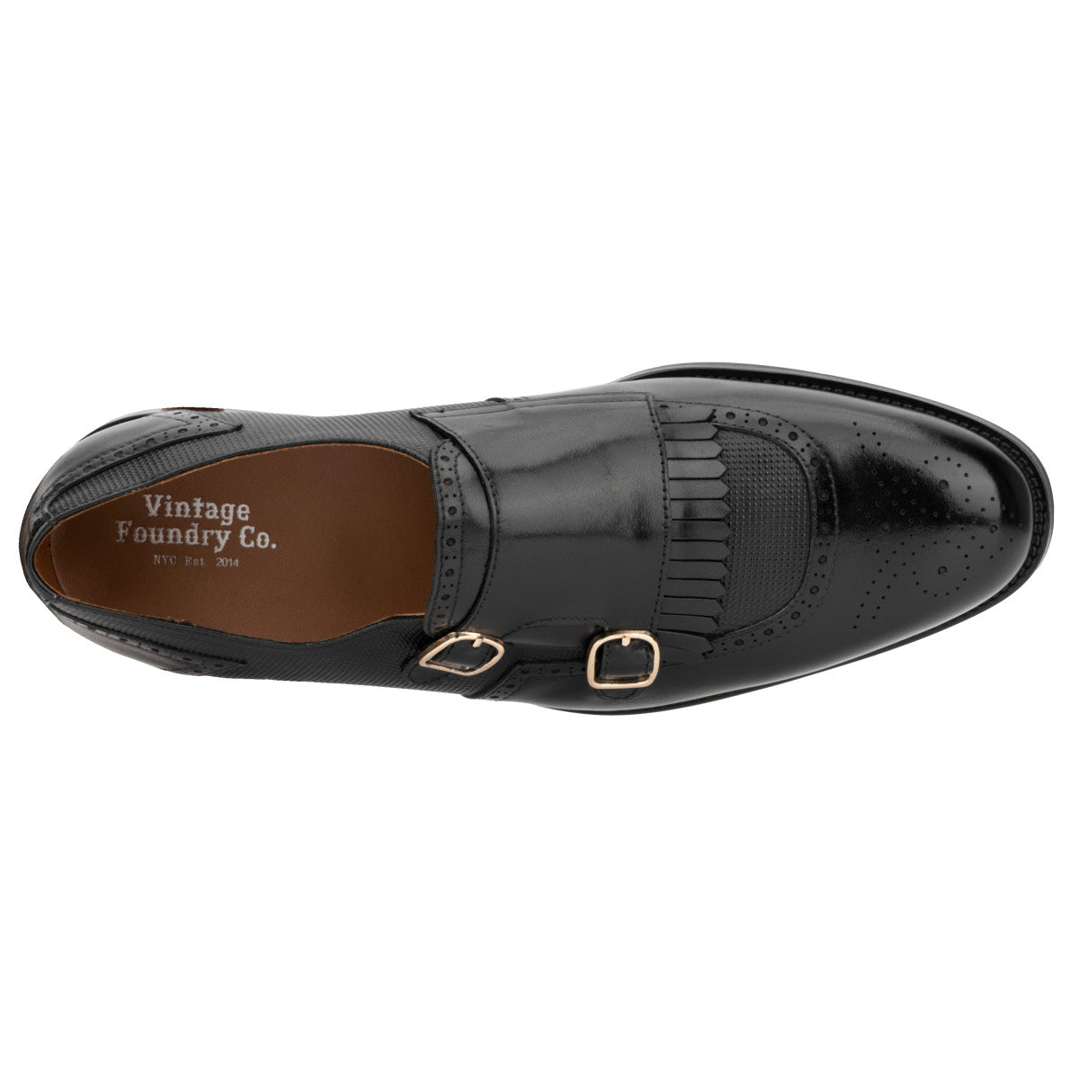  Vintage Foundry Co. Bolton Men's Monk Shoe - Black - Bonton