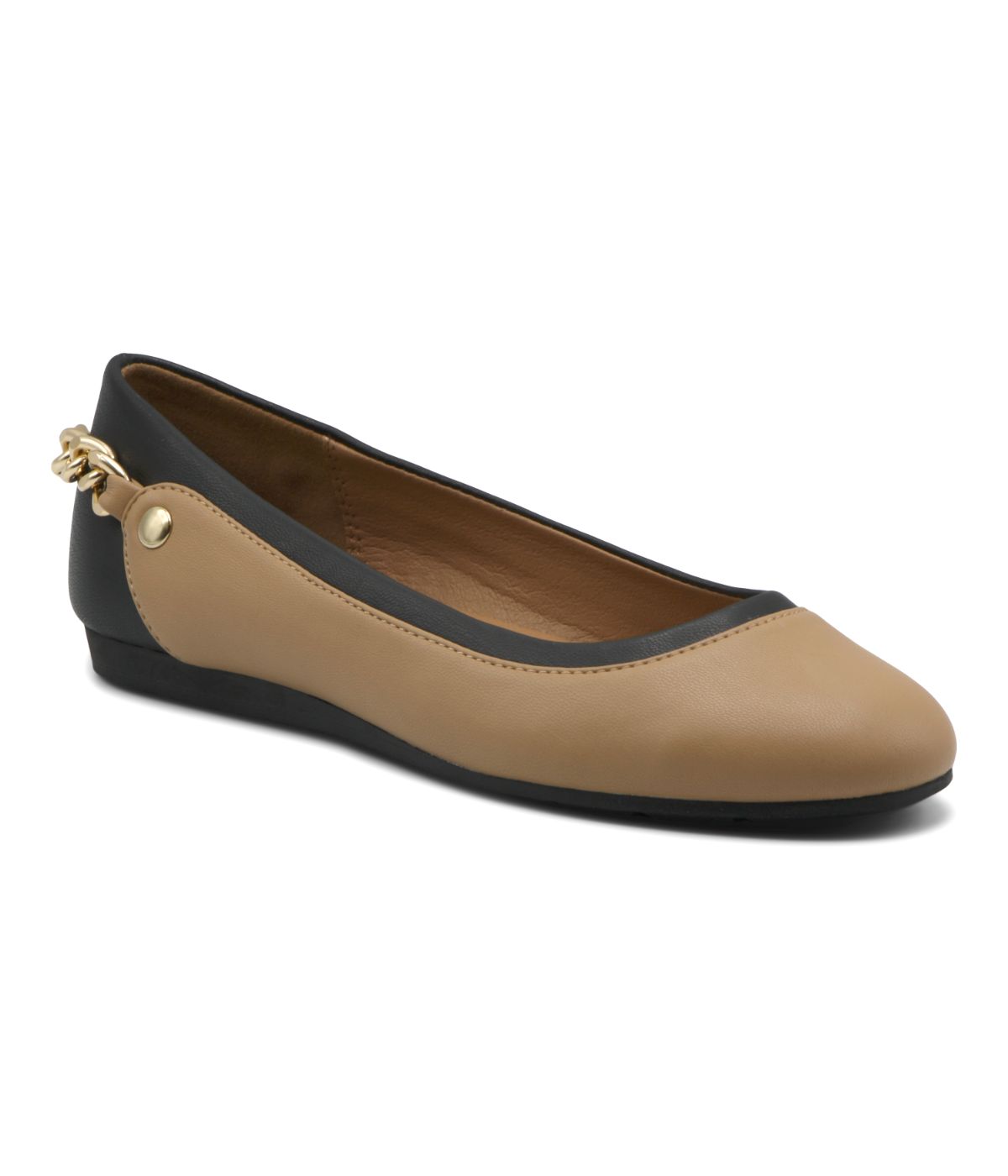  Czar Chain Detailed Spectator Flats Camel - Camel - Bonton