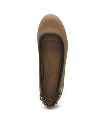 Czar Chain Detailed Spectator Flats Camel