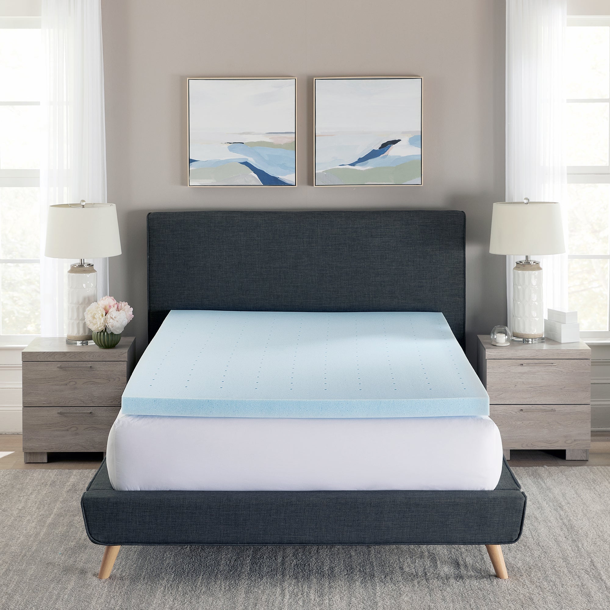  BodiPEDIC Gel-Infused Memory Foam Mattress Topper 4