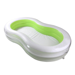 94.5" Green and White Inflatable Figure 8 Swimming Pool