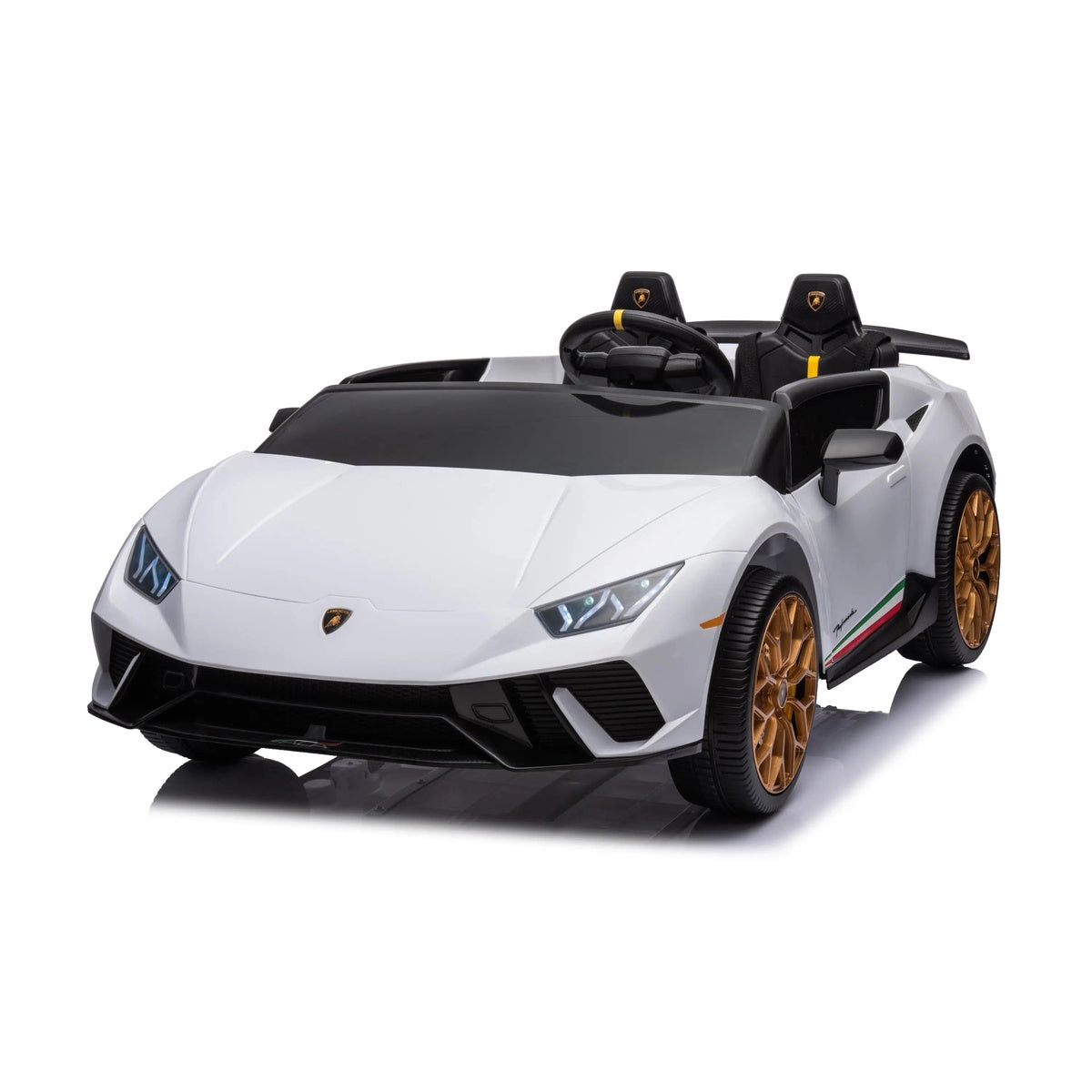  Freddo 24V Lamborghini Huracan 2 Seater Kids' Electric Ride-On - Black - Bonton