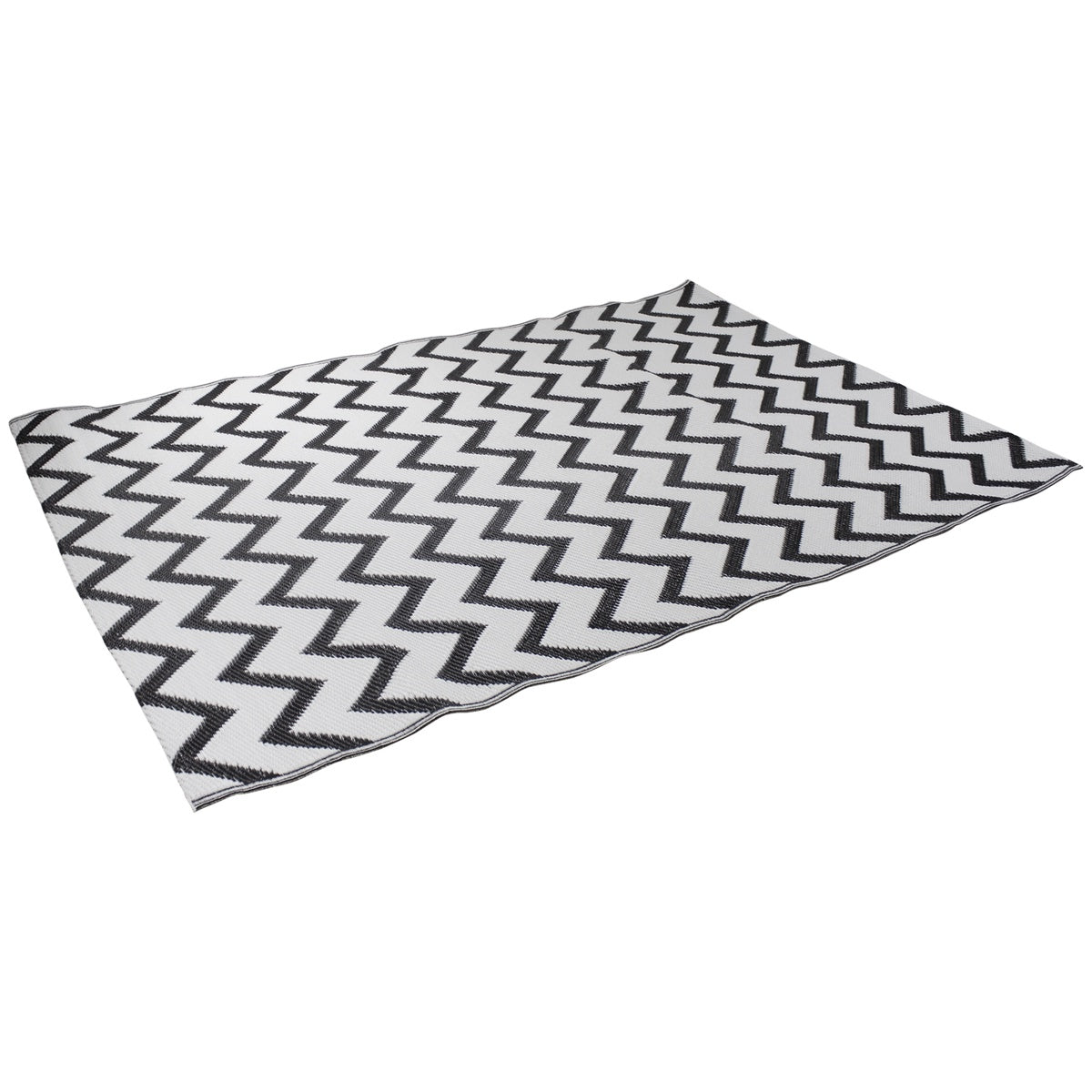  Northlight 4' X 6' Black and White Chevron Rectangular Outdoor Area Rug - Chevron - Bonton