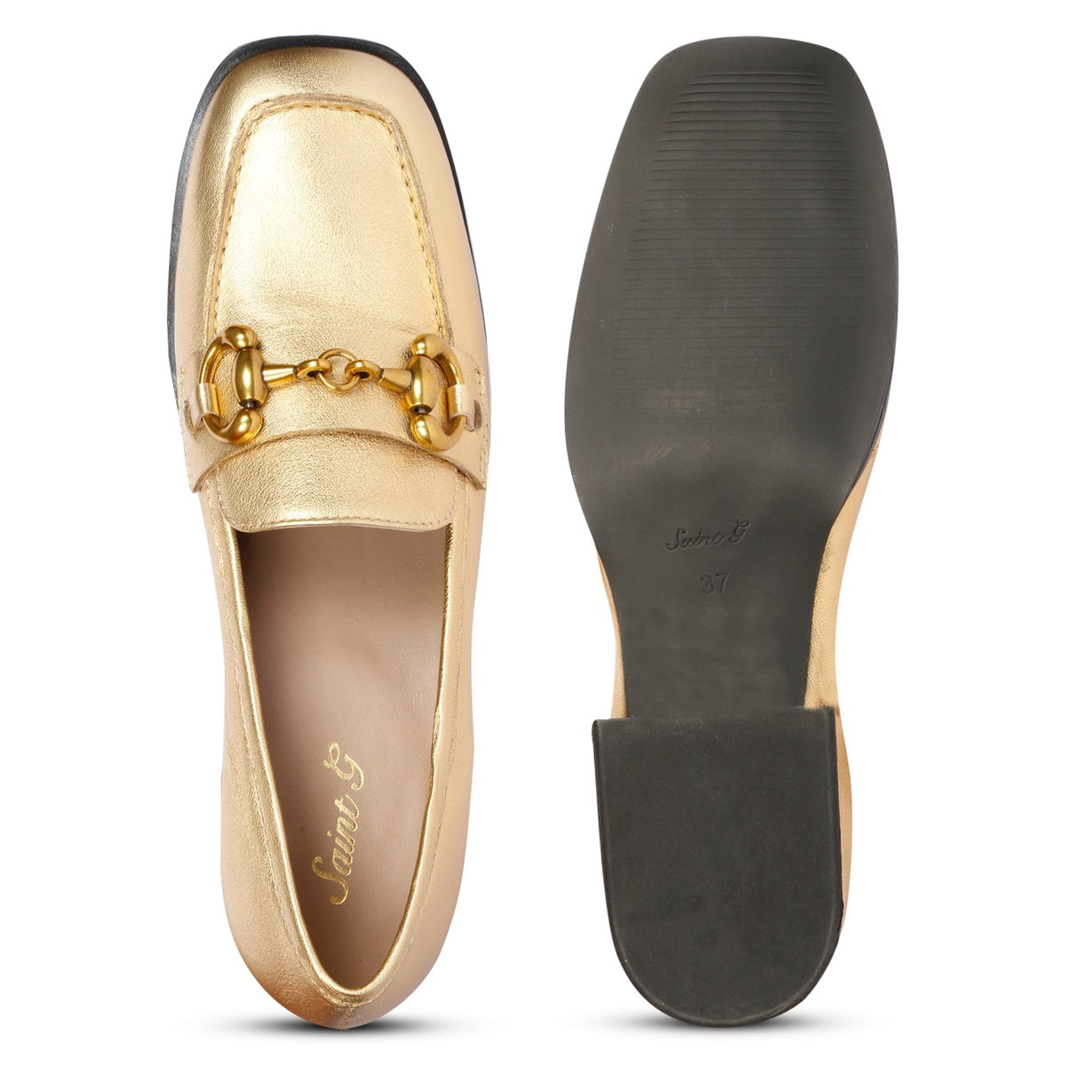  Saint G Jacqueline Metallic Loafers - Gold - Bonton