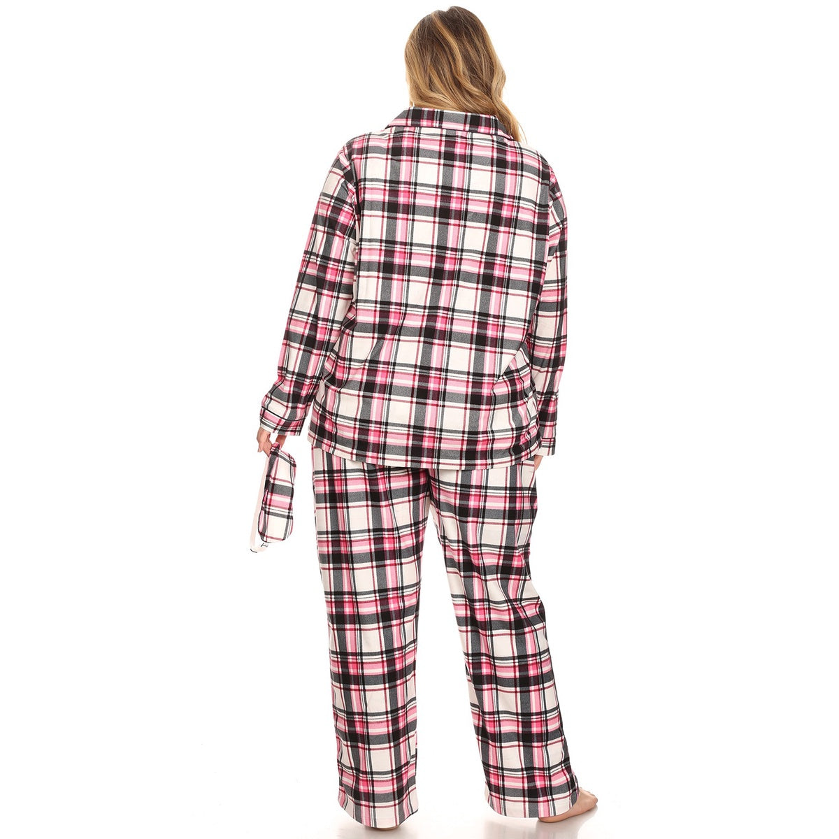  White Mark Plus Size Three-Piece Pajama Set - 4X - Bonton