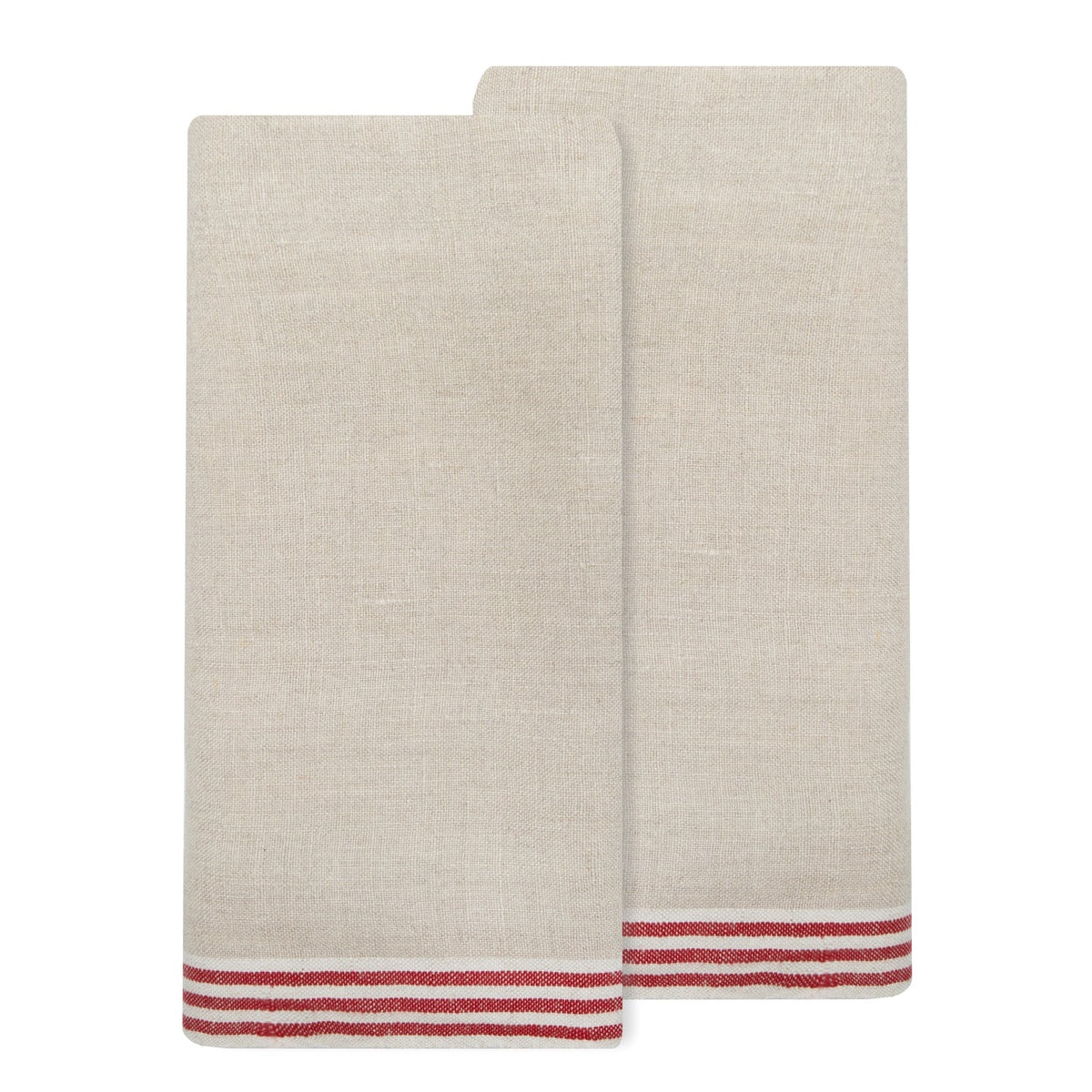  Caravan Alsace Natural Tea Towels 20x30 - Set of 2 - Natural & Blue - Bonton