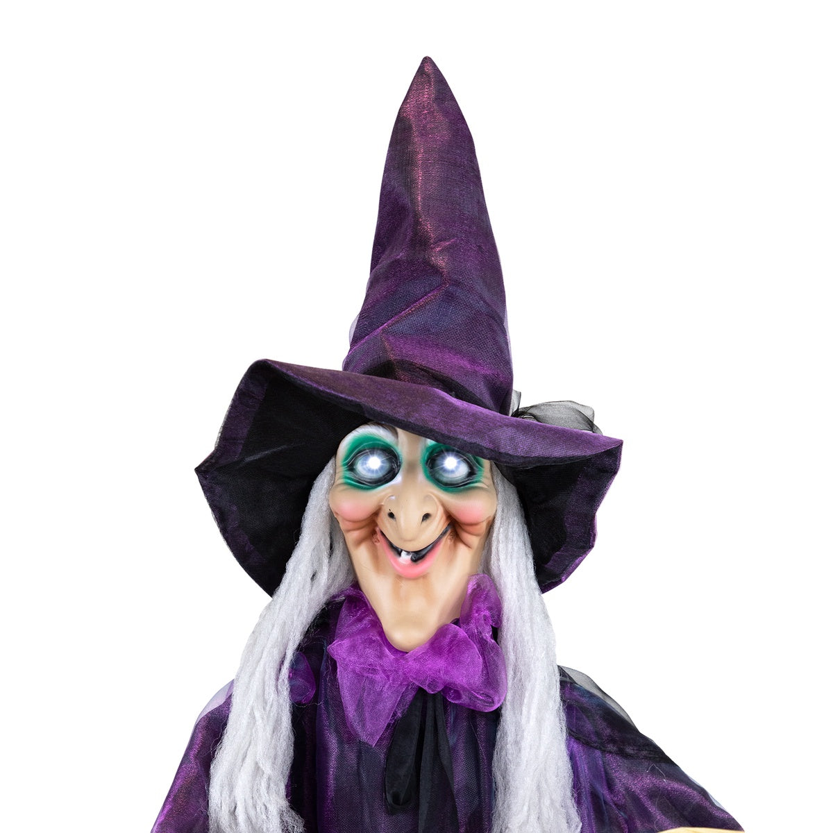  Northlight Lighted and Animated Witch Halloween Figure Decoration - 5.5' - Cool White Lights - Default Title - Bonton