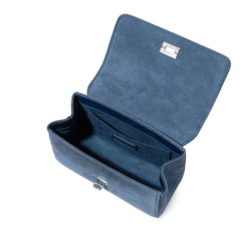 Lili Bag - Navy Patent & Suede