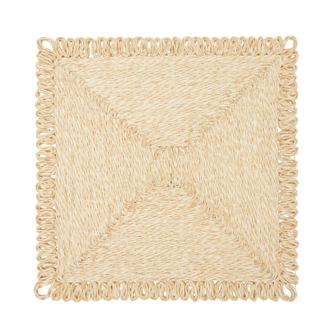 Loopy Abaca 14" Square Placemat - Set of 4