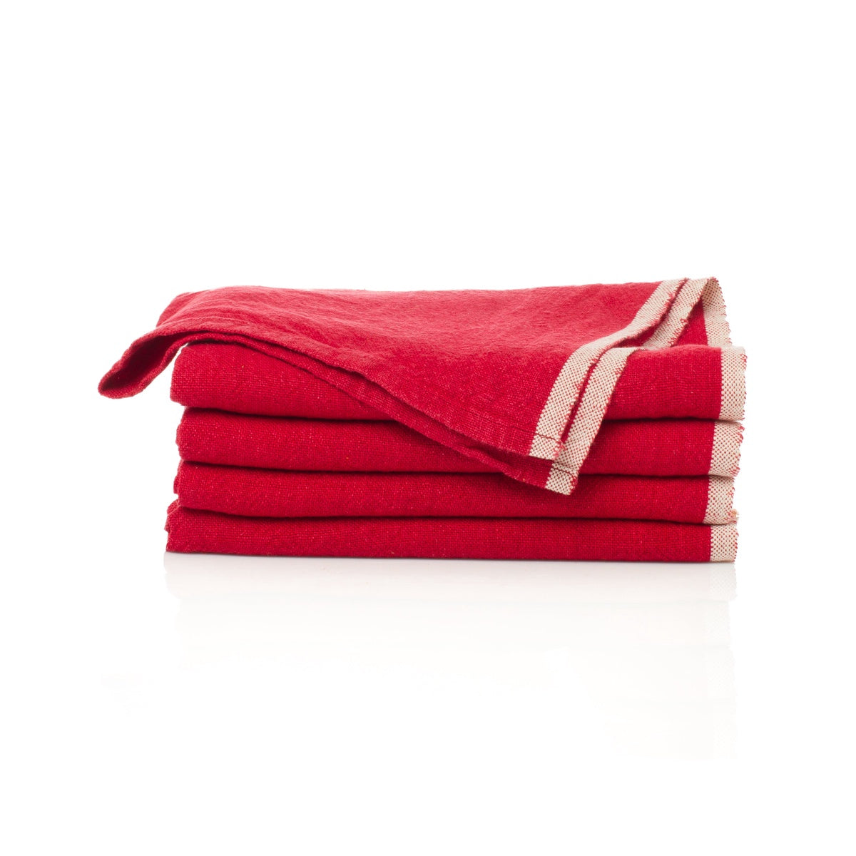  Caravan Chunky Linen Napkins, Set of 4 - Lime - Bonton