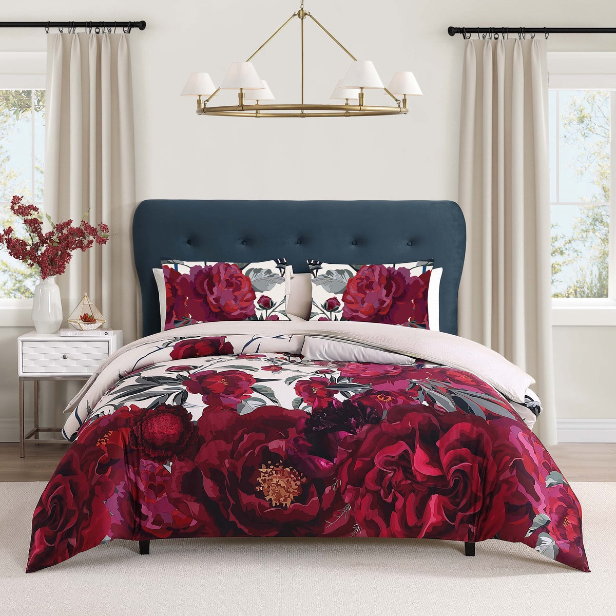  Bebejan Bebejan Zinnia 3 Piece Reversible Comforter Set - QUEEN - Bonton