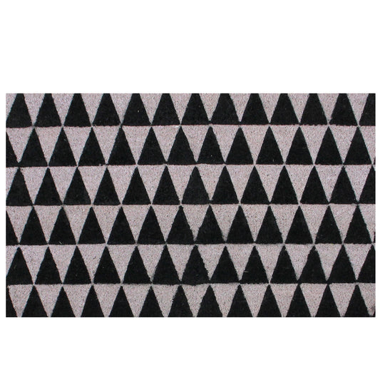 Black and Gray 3-Dimensional Triangle Print Doormat 17 X 29