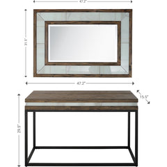 Bailey Wall Mirror and Console Table