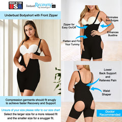 InstantRecoveryMD Underbust Bodyshort With Front Zip MD204
