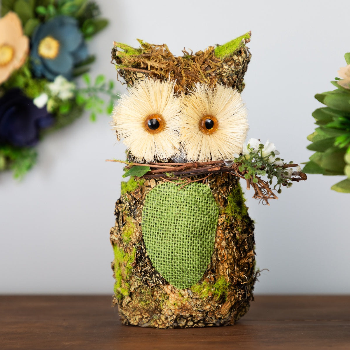  Northlight Spring Floral Owl Decorative Figure - 8.5