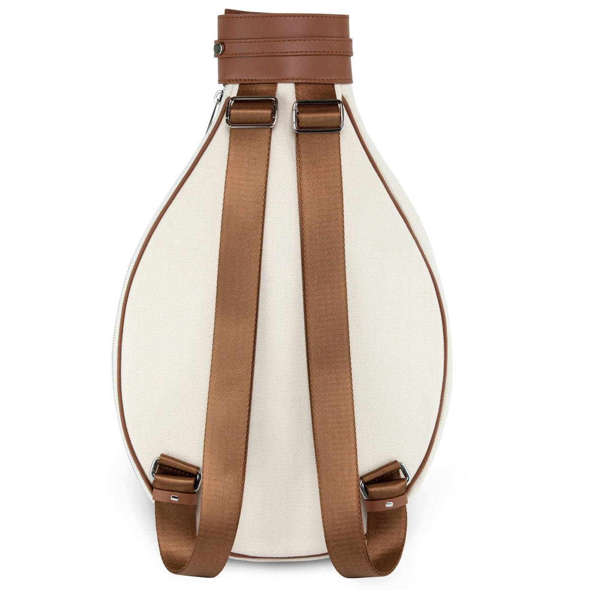  Jurgi Tennis Backpack - Beige Canvas & Leather - Beige - Bonton