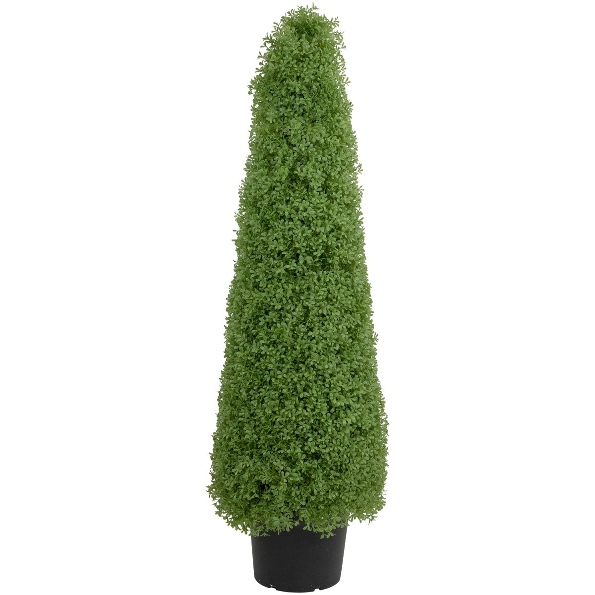  Northlight 4' Artificial Boxwood Cone Topiary Tree With Round Pot  Unlit - 4' - Bonton