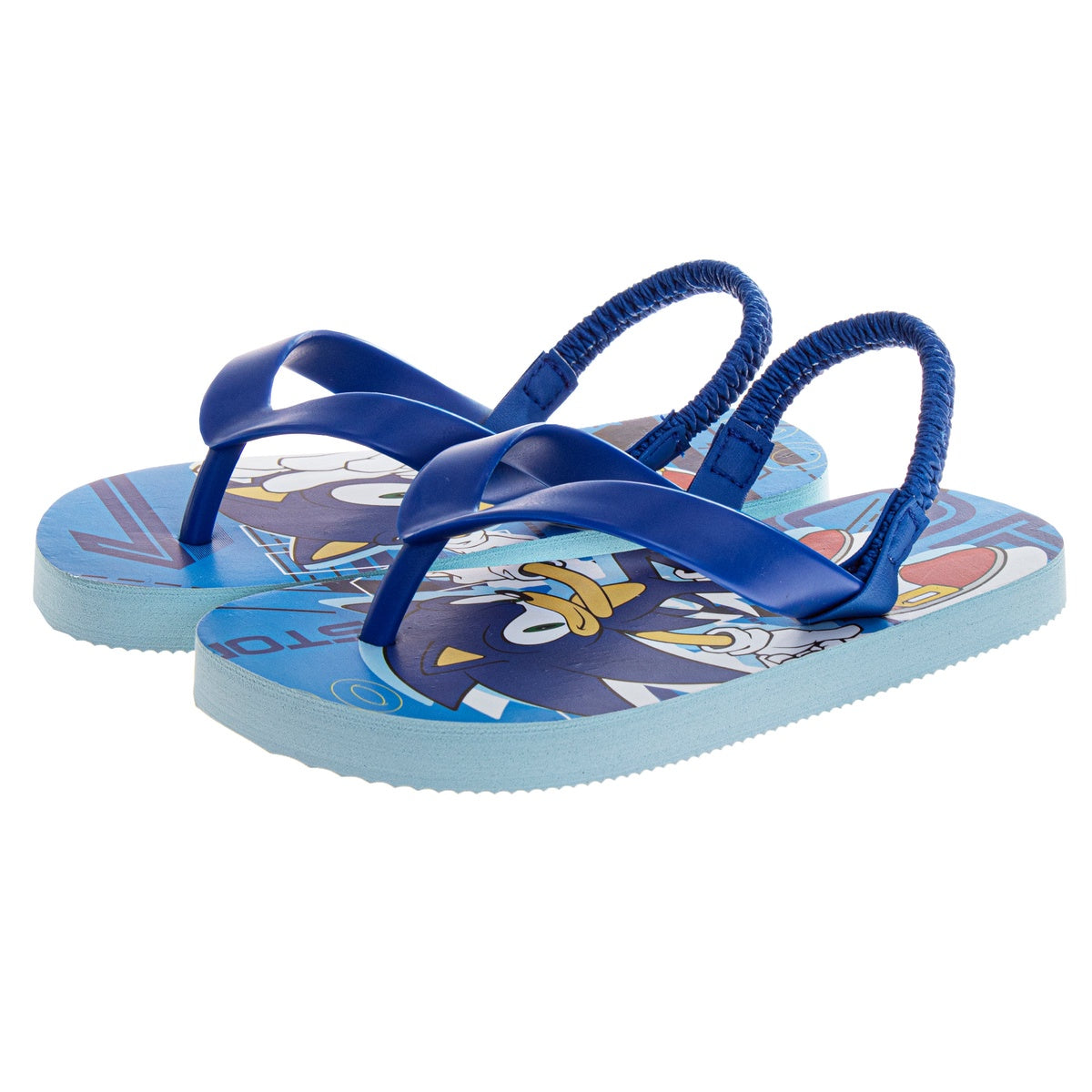  Josmo Josmo Sonic the Hedgehog Flip Flop Sandal Water Shoes - Beach Slides SlipOn Thong FlipFlops Sandals for Boys (5-10 Toddler 11-12) - 5-6 - Bonton