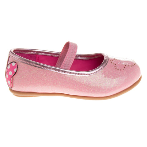 Disney Girls Minnie Mouse Mary Jane Flats - Dress Up Slip-on Shoes (Toddler)