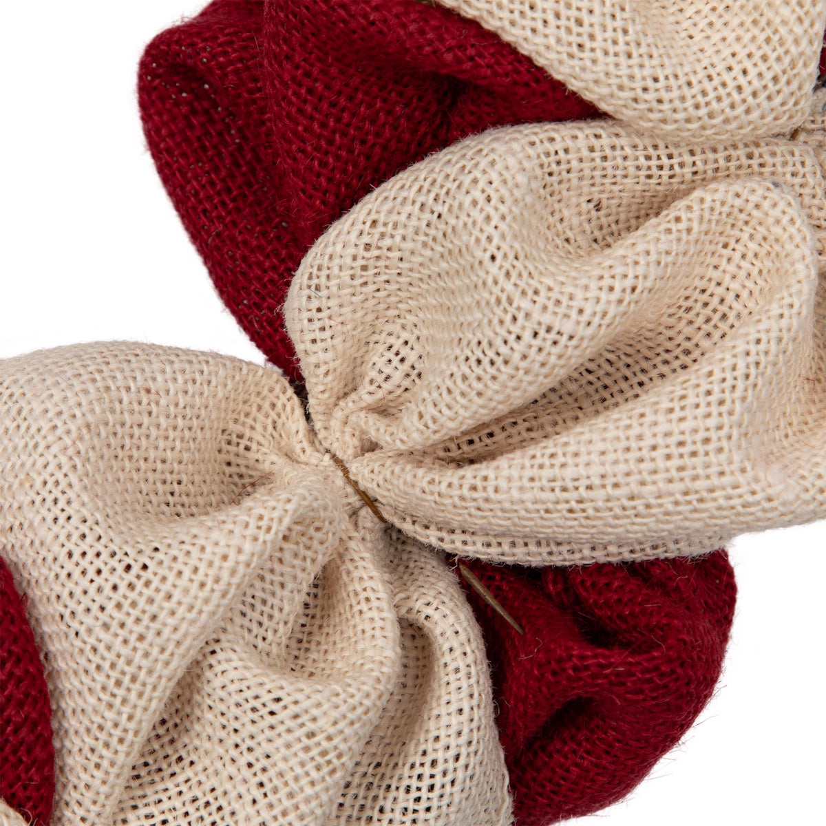  Northlight Americana Stars and Stripes Burlap Patriotic Wreath - 20