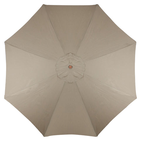 9ft Outdoor Patio Market Umbrella With Wooden Pole  Tan