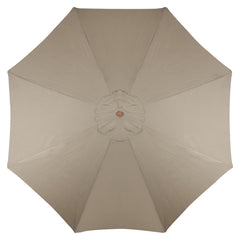 9ft Outdoor Patio Market Umbrella With Wooden Pole  Tan