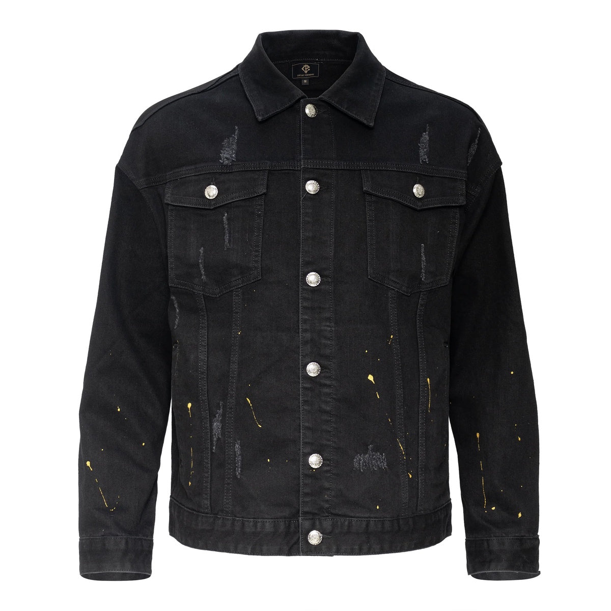  Barocco Tiger Threads Denim Jacket - CENTURY PENTHOUSE BLACK/GOLD - BLACK/GOLD - Bonton