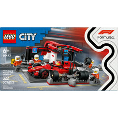 LEGO® City F1® Pit Stop & Pit Crew With Ferrari Car Racing Vehicle Toy 60443