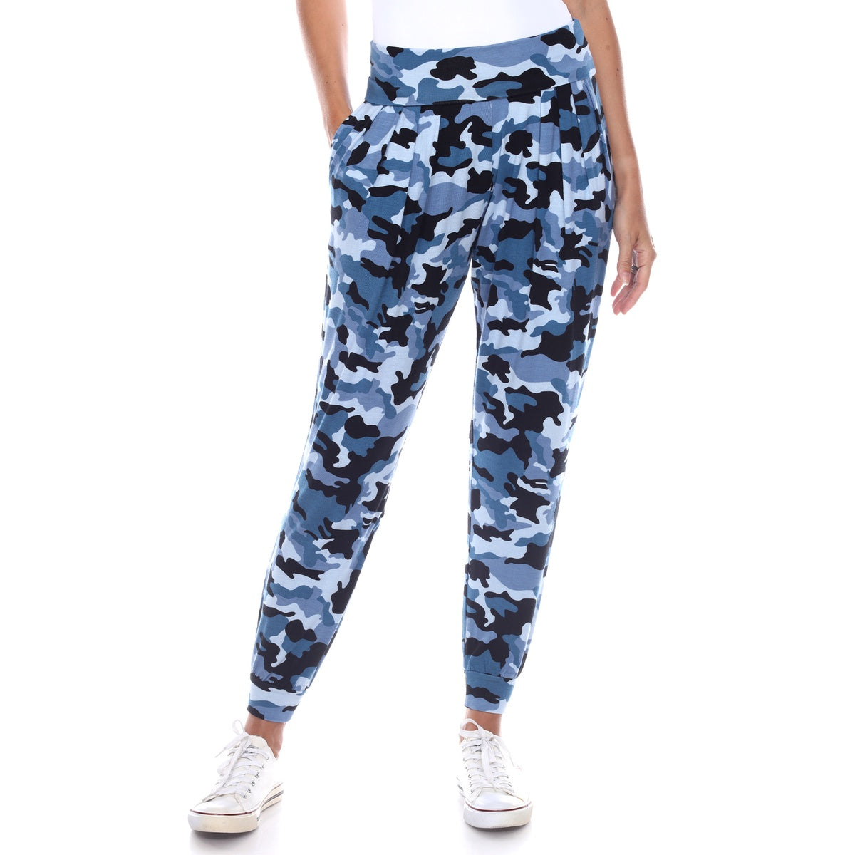  White Mark Camo Harem Pants - L - Bonton