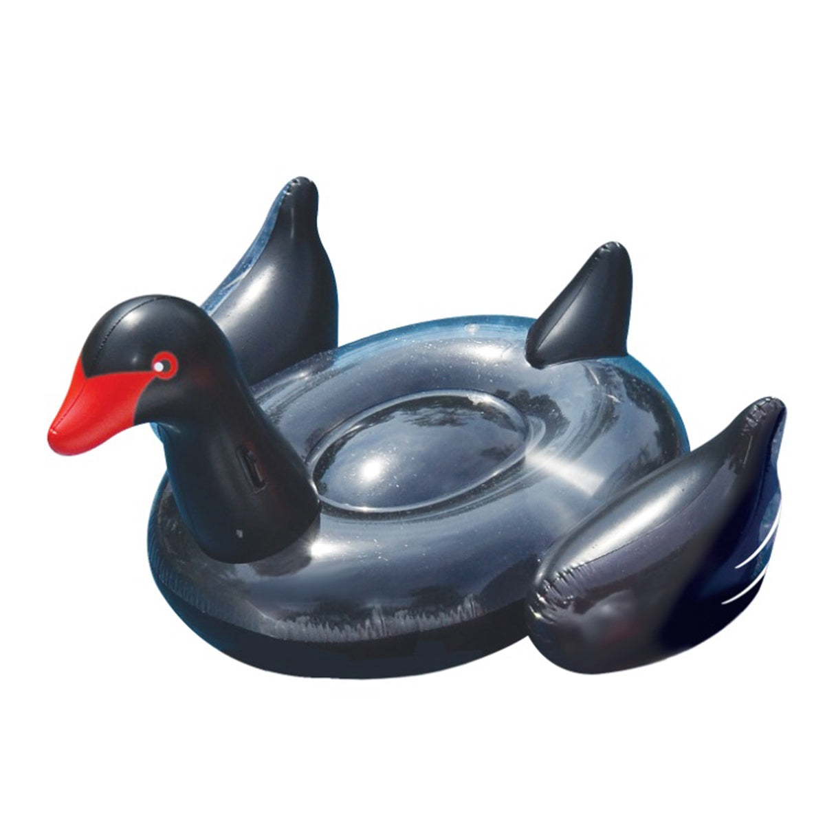  Swim Central Inflatable Black Giant Swan Swimming Pool Ride-on Float Toy  75-Inch - Default Title - Bonton