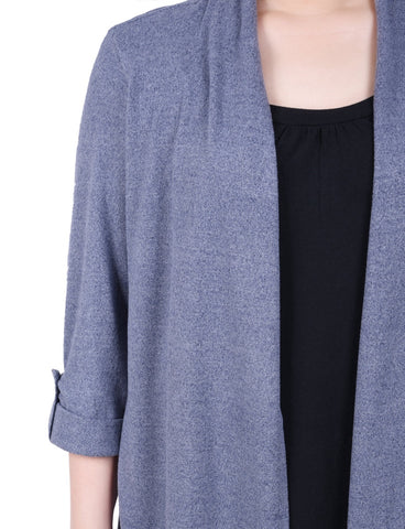 Petite 3/4 Sleeve Two in One Top