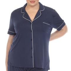 Plus Size Short Sleeve Bamboo Pajama Set