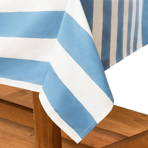 French Tablecloth St. Tropez Blue Stripes