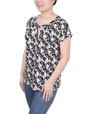 Extended Sleeve Top With Grommets